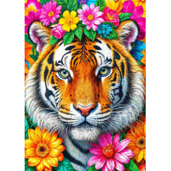 Puzzle Enjoy Puzzle - Stripes and Blooms - 1000 Pièces