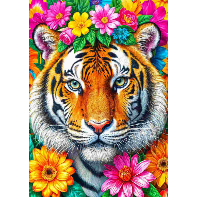 Puzzle Enjoy Puzzle - Stripes and Blooms - 1000 Pièces