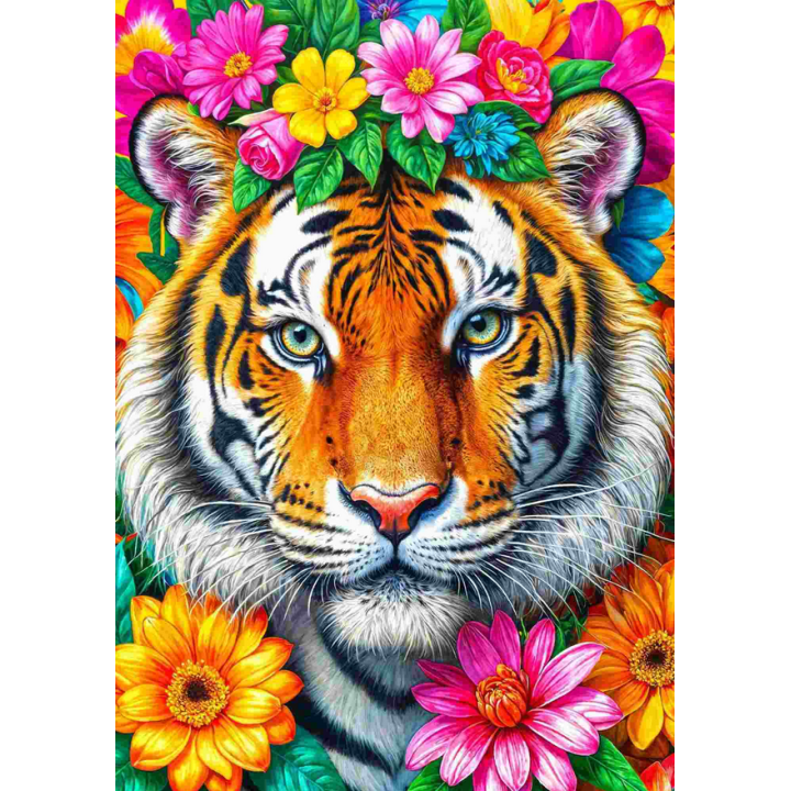Puzzle Enjoy Puzzle - Stripes and Blooms - 1000 Pièces