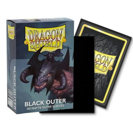Dragon Shield - 100 Standard Sleeves - Matte Outer Sleeve : Noir