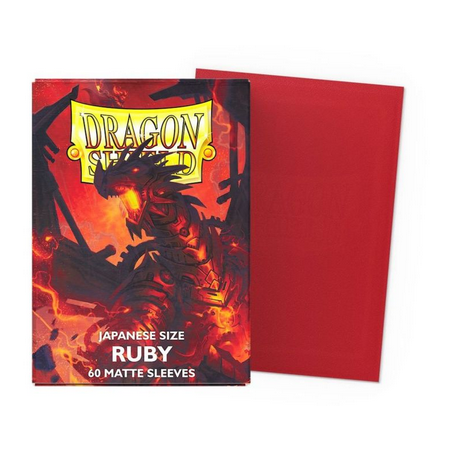 Protège-cartes Dragon Shield - 60 Japanese Sleeves Dual Matte - Ruby