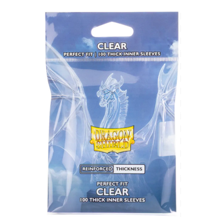 Dragon Shield - 100 Standard Sleeves - Perfect Fit : Clear - Thick Inner Sleeves