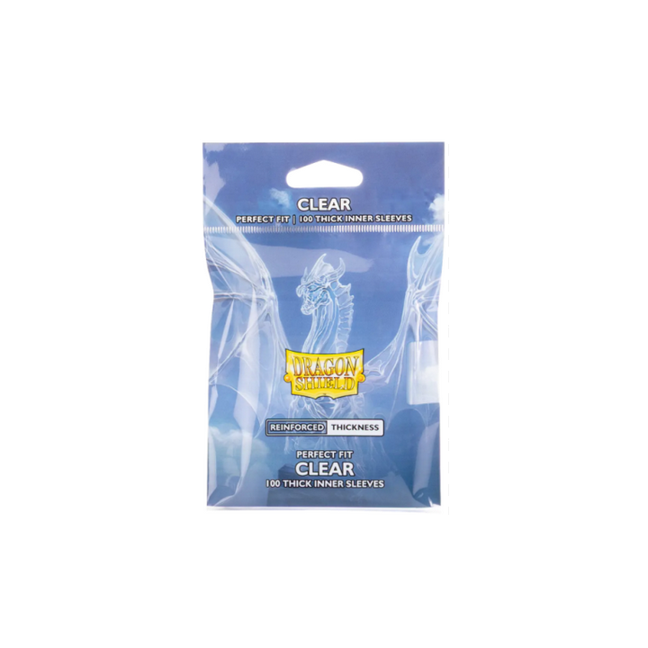 Dragon Shield - 100 Standard Sleeves - Perfect Fit : Clear - Thick Inner Sleeves