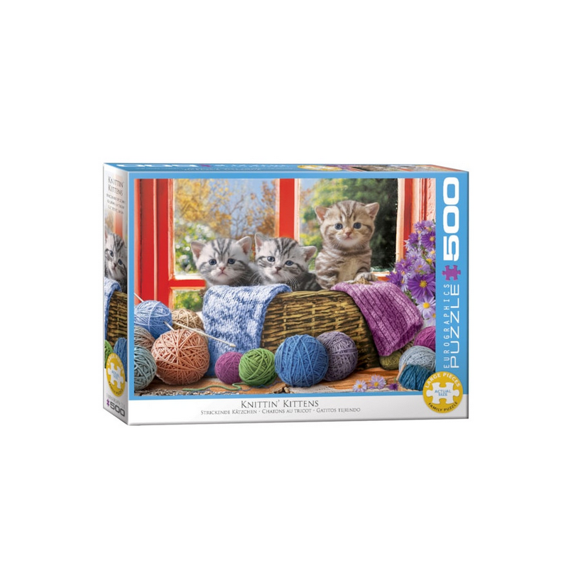 Puzzle Eurographics - Chatons au Tricot - 500 pièces