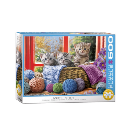 Puzzle Eurographics - Chatons au Tricot - 500 pièces