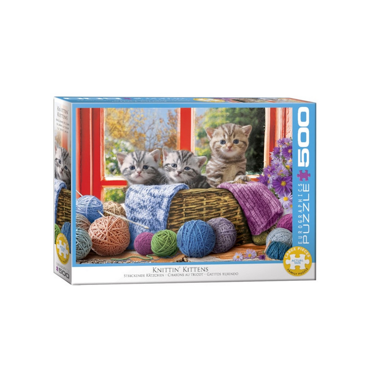 Puzzle Eurographics - Chatons au Tricot - 500 pièces