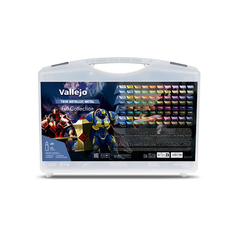 Peinture Vallejo - Mallette 80 teintes - True Metallic Metal