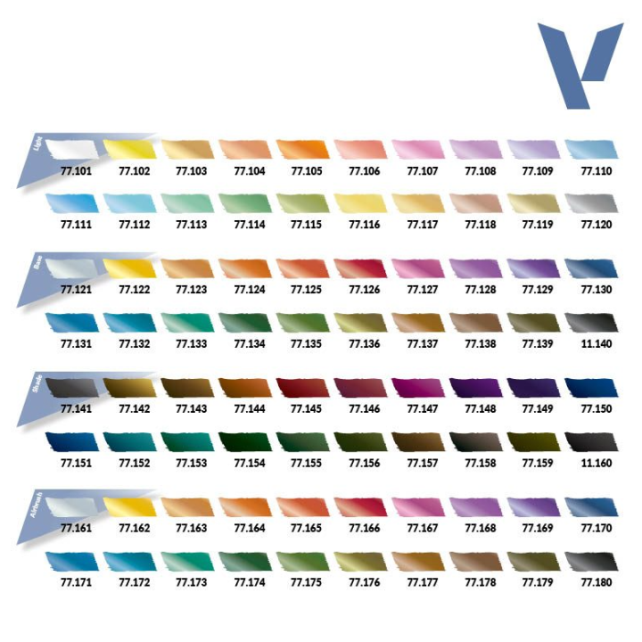 Peinture Vallejo - Mallette 80 teintes - True Metallic Metal