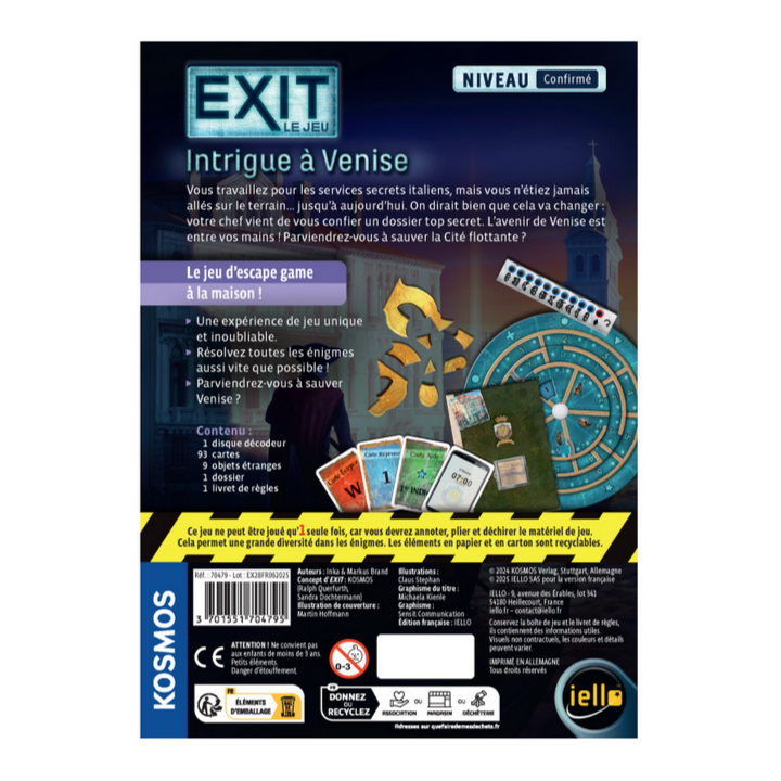 Escape Game - Exit : Intrigue à Venise