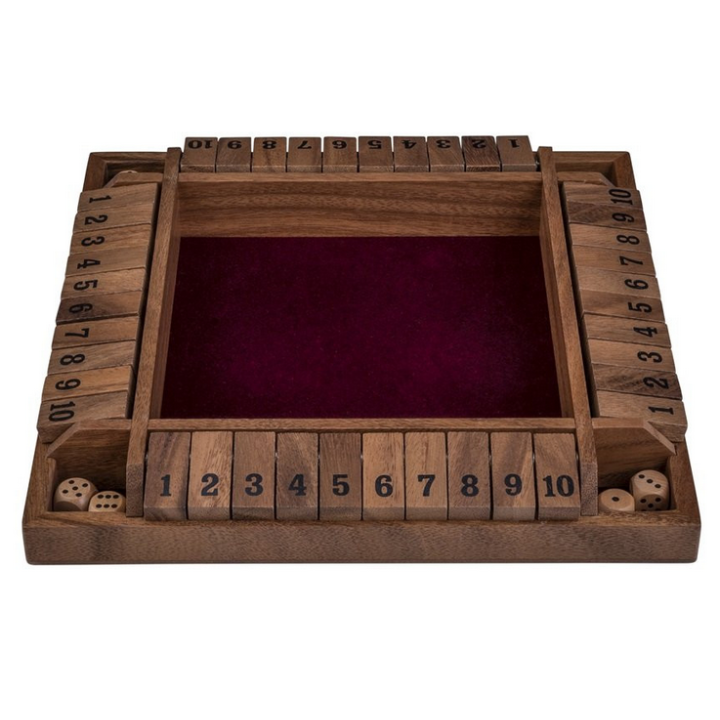 Jeux de société - Shut the Box en bois - 4 Joueurs