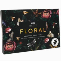 Puzzle Professor Puzzle - Dark Floral - 1000 pièces