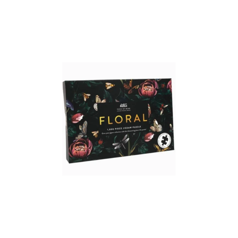 Puzzle Professor Puzzle - Dark Floral - 1000 pièces