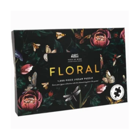 Puzzle Professor Puzzle - Dark Floral - 1000 pièces
