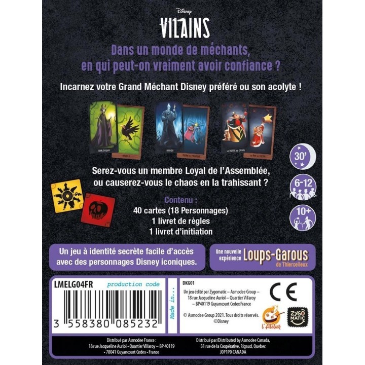 Jeux de société - L'Assemblée des Vilains : Un Jeu Loups-Garous