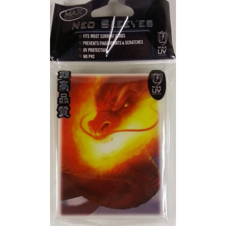 Protège-cartes illustré - Max Protection Standard Size Deck Neo Sleeves - Inferno