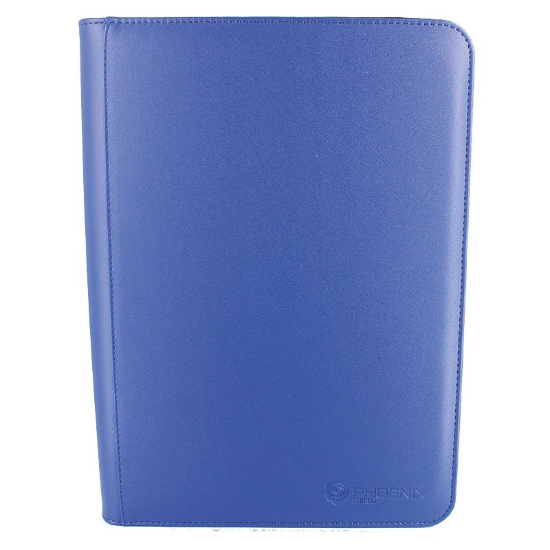 Portfolio - Phoenix Shield - Deluxe Zipper Album - 360 cases - Bleu