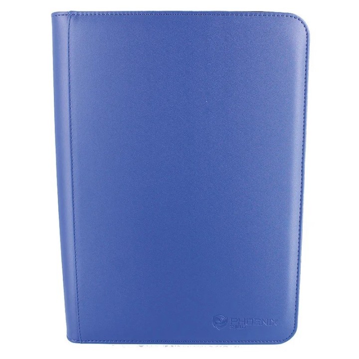 Portfolio - Phoenix Shield - Deluxe Zipper Album - 360 cases - Bleu