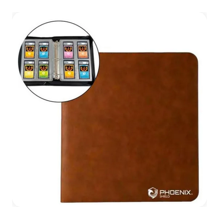 Portfolio - Phoenix Shield - Album PCA Graded Cards 32-Slots Deluxe Zipper - Marron