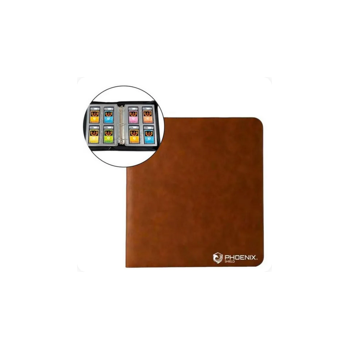 Portfolio - Phoenix Shield - Album PCA Graded Cards 32-Slots Deluxe Zipper - Marron