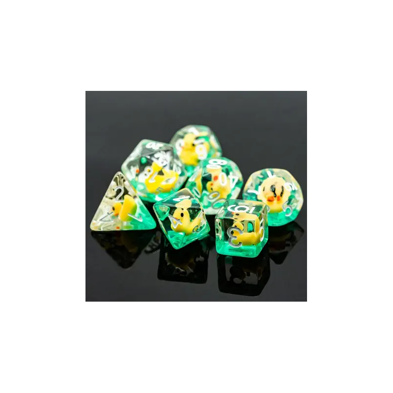 Lot de 7 Dés Résines Gamme Insert - Canard