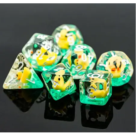 Lot de 7 Dés Résines Gamme Insert - Canard