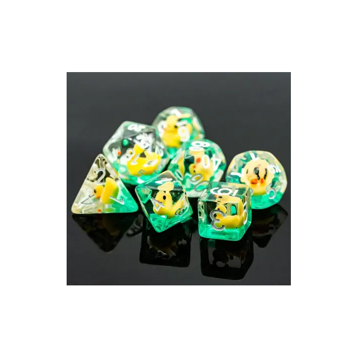 Lot de 7 Dés Résines Gamme Insert - Canard