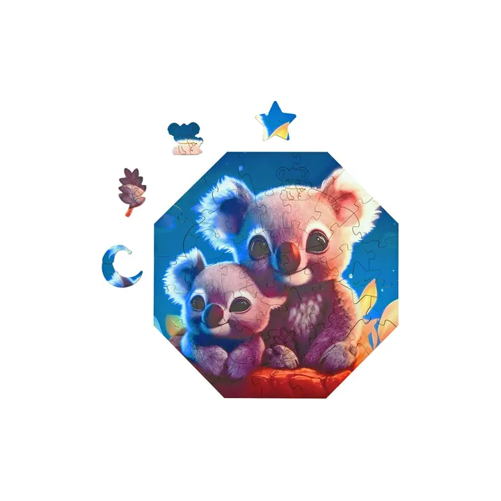 Puzzle - Wooden Puzzle - Kylo le Koala Avec Sa Maman