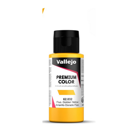 Peinture Vallejo - Premium Color - Fluorescent Golden Yellow - Amarillo Dorado Fluorescente