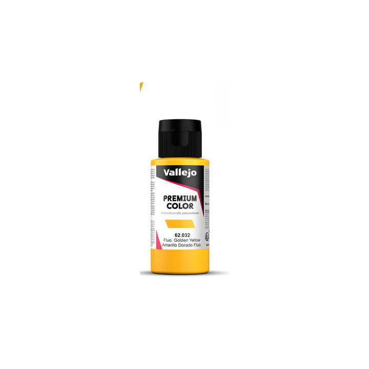 Peinture Vallejo - Premium Color - Fluorescent Golden Yellow - Amarillo Dorado Fluorescente