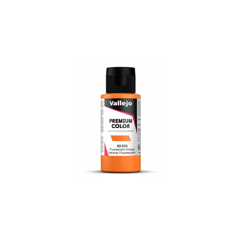 Peinture Vallejo - Premium Color - Fluorescent Orange - Naranja Fluorescente