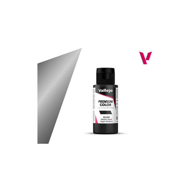 Peinture Vallejo - Premium Color -  Metallic Black - Negro  Métalico