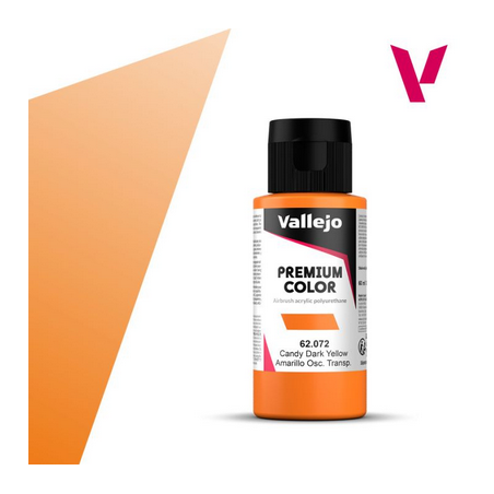 Peinture Vallejo - Premium Color -  Candy Dark Yellow  - Amarillo Oscuro Transparente