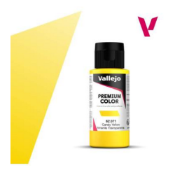 Peinture Vallejo - Premium Color -  Candy  Yellow  - Amarillo Transparente
