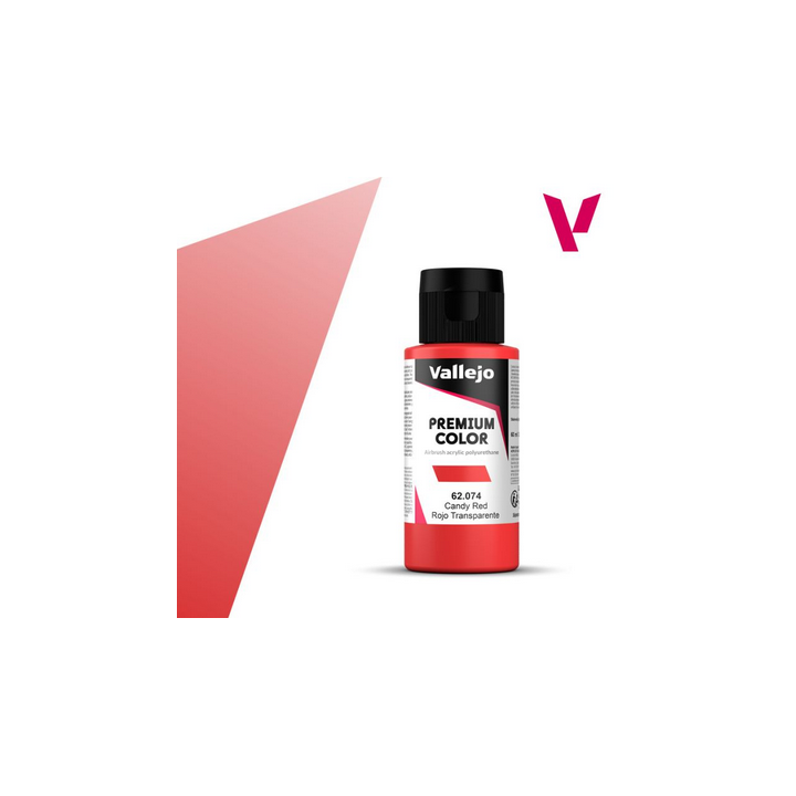 Peinture Vallejo - Premium Color -  Candy  Red  - Rojo Transparente