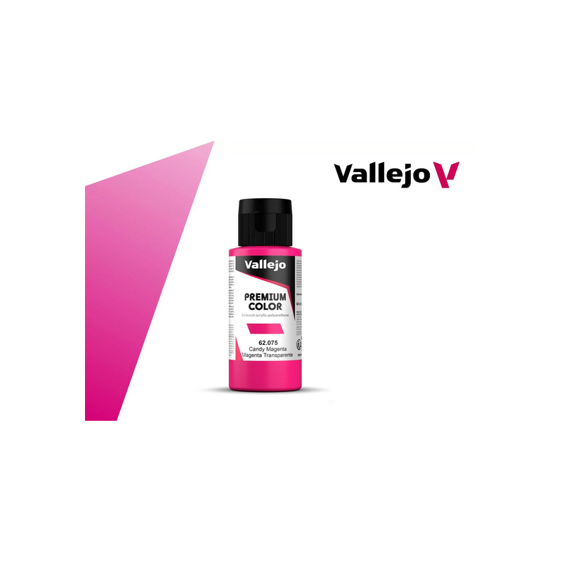 Peinture Vallejo - Premium Color -  Candy  Magenta  - Magenta Transparente