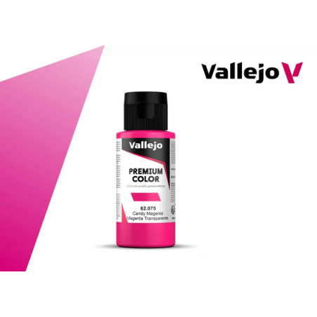 Peinture Vallejo - Premium Color -  Candy  Magenta  - Magenta Transparente