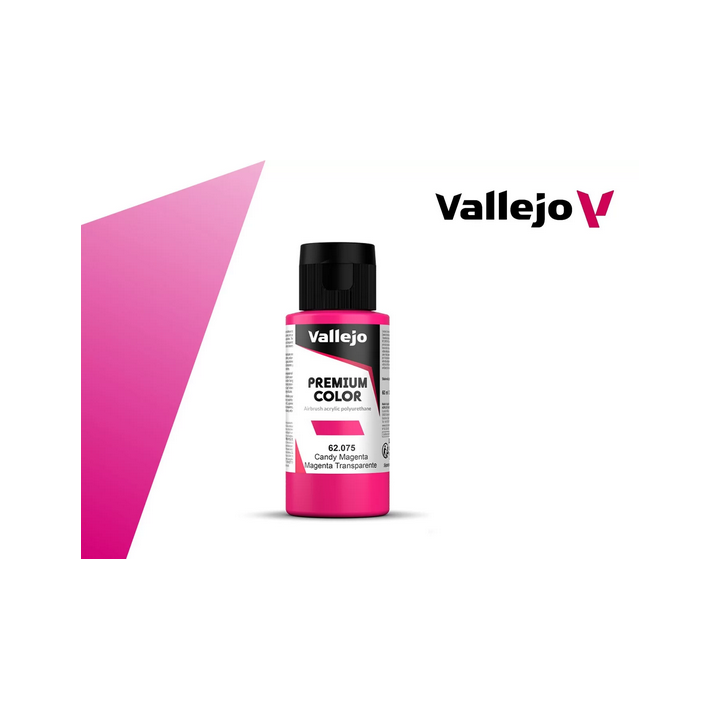 Peinture Vallejo - Premium Color -  Candy  Magenta  - Magenta Transparente