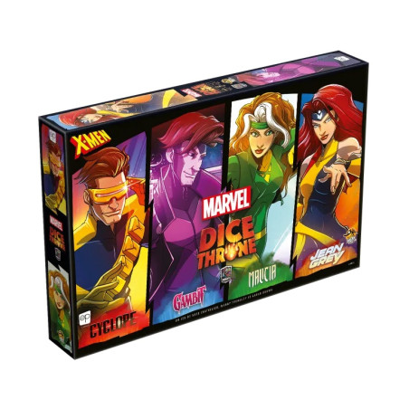 Jeux de société - Dice Throne Marvel: Cyclope, Gambit, Malicia, Jean Grey