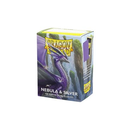 Protège-cartes Dragon Shield - 100 Standard Sleeves Matte : Nebula & Silver