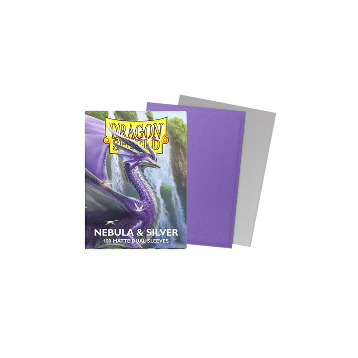 Protège-cartes Dragon Shield - 100 Standard Sleeves Matte : Nebula & Silver