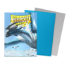 Protège-cartes Dragon Shield - 100 Standard Sleeves Matte : Sky Blue & Silver
