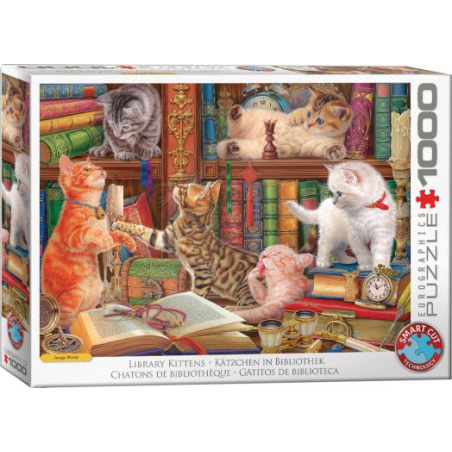 Puzzle Eurographics - Chatons de Bibliothéque - 1000 Pièces