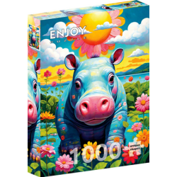 Puzzle Enjoy Puzzle - Sunny Hippo - 1000 Pièces