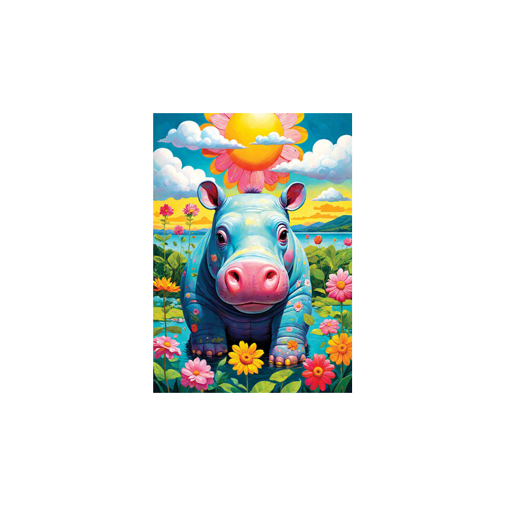 Puzzle Enjoy Puzzle - Sunny Hippo - 1000 Pièces