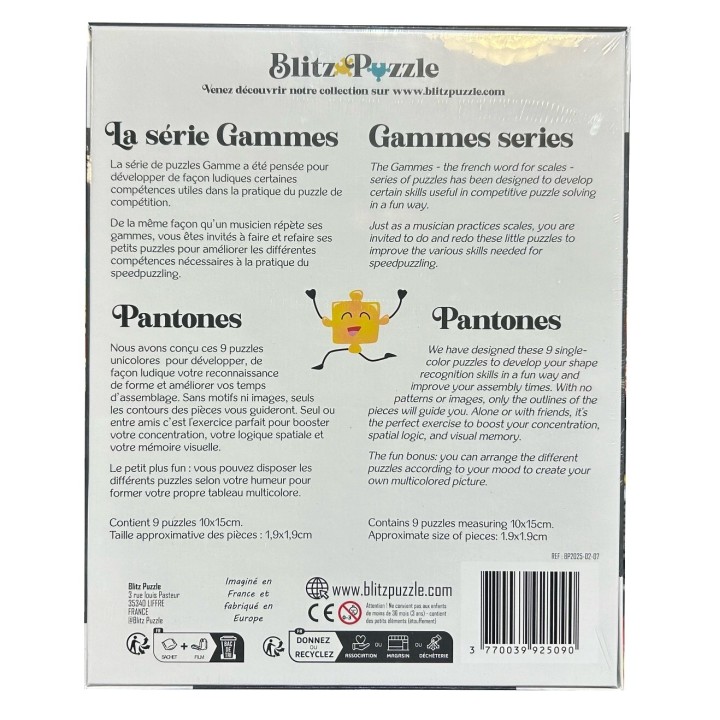 Puzzle Blitz Puzzle - Pantones - 9 x 48 Pièces