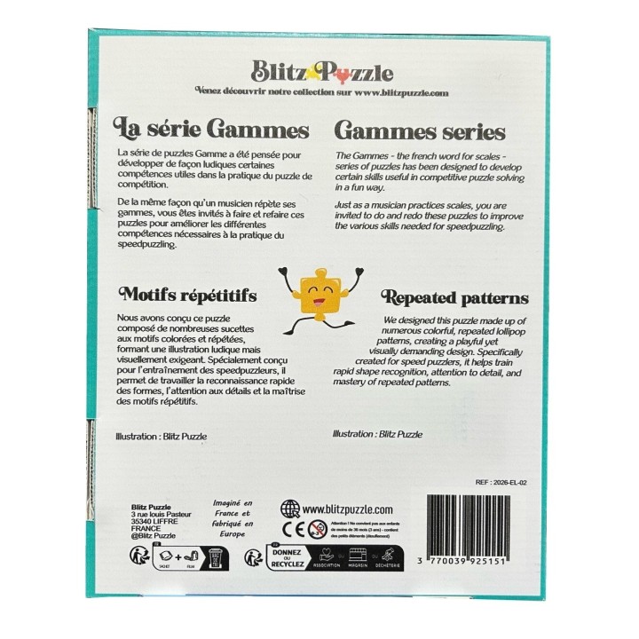 Puzzle Blitz Puzzle - Lollipops Patterns - Edition limitée - 540 Pièces