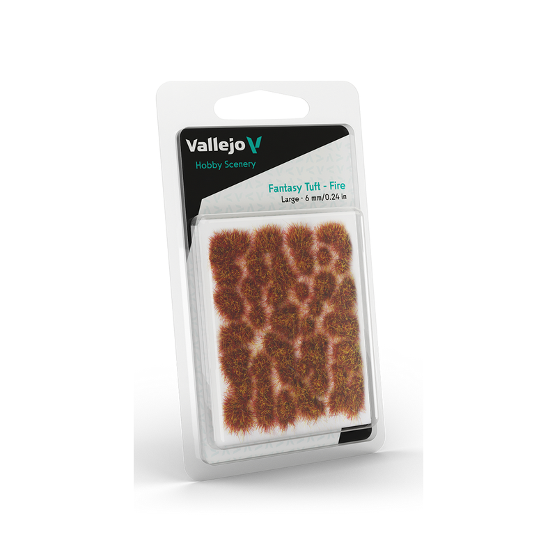 Vallejo Scenery : Fantasy Tuft - Feu - Fire : 6mm