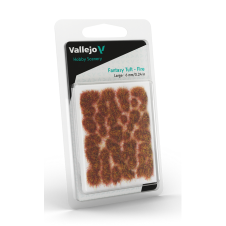 Vallejo Scenery : Fantasy Tuft - Feu - Fire : 6mm