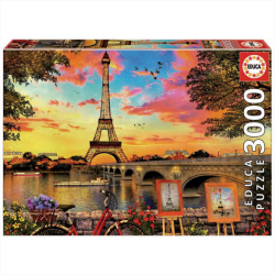 Puzzle - 3000 pièces - Coucher de soleil sur Paris - 120x85cm - Educa