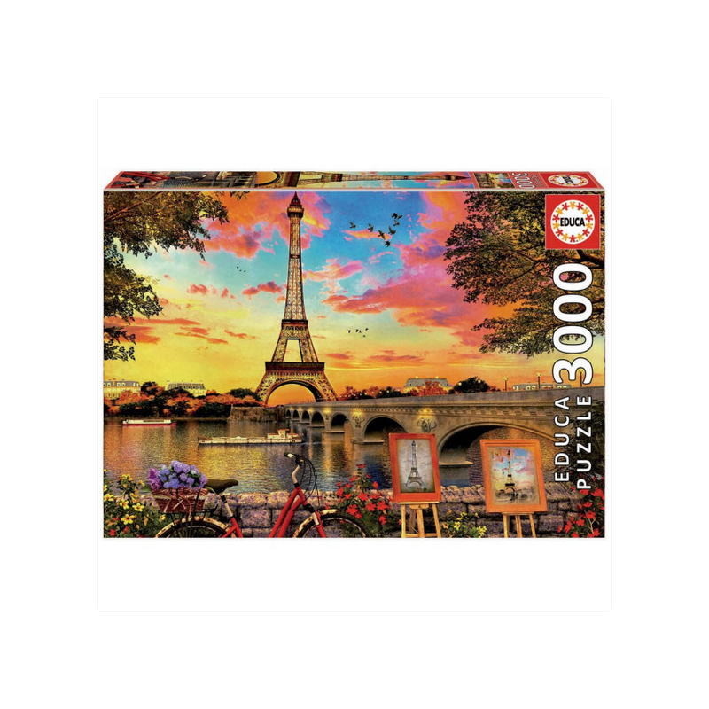 Puzzle - 3000 pièces - Coucher de soleil sur Paris - 120x85cm - Educa